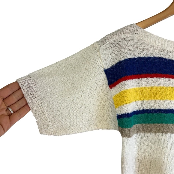 Vintage Koret striped short sleeve boat neck sweater top excellent condition - Picture 3 of 11
